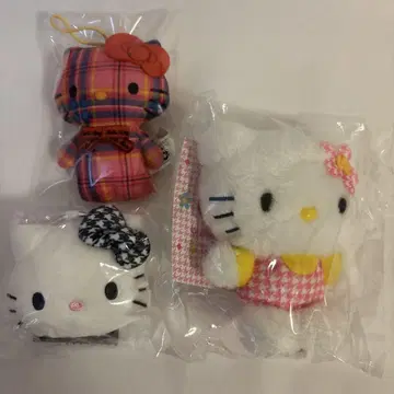 새상품 택 포함 마스코트 홀더 (카오하나) 키티 하운드투스 3개 세트