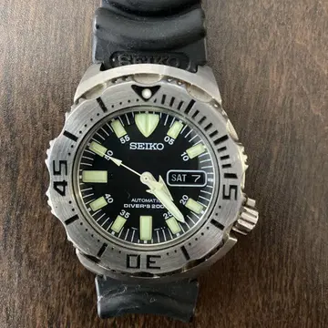 SEIKO 자동 다이버즈 200m 블랙 몬스터