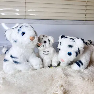 화이트 타이거 봉제 인형 3체 세트!!