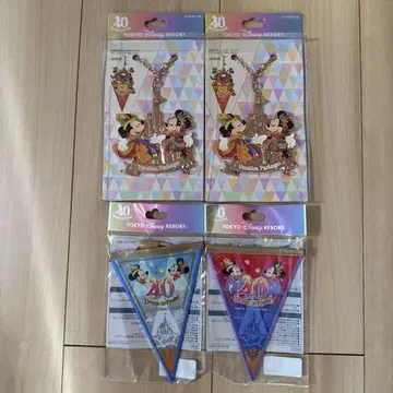 도쿄 디즈니 리조트 40주년 키링 배너 세트