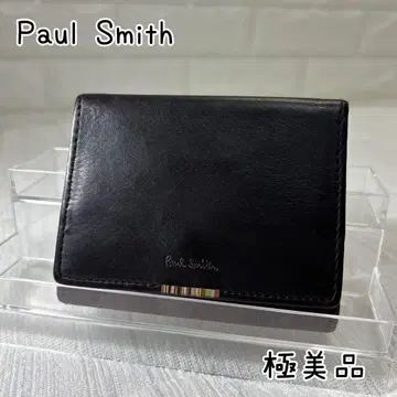 [ 컨디션 최상 ] Paul Smith 투톤 가죽 명함지갑