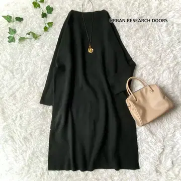 URBAN RESEARCH DOORS 니트 원피스 다크 그린