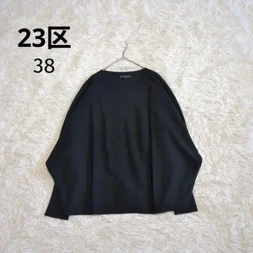미사용급 23구 니트 풀오버 돌먼 슬리브 루즈핏 38 블랙