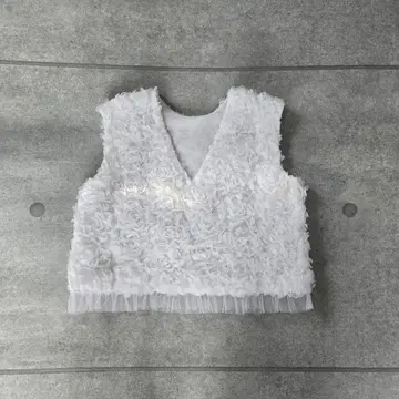 아푸와이저 리셰 3D 플라워 베스트 화이트