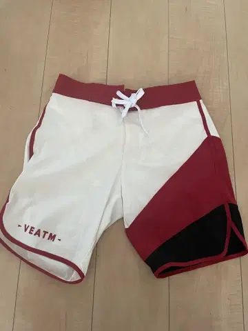 VEATM 숏팬츠 S 화이트/레드/블랙