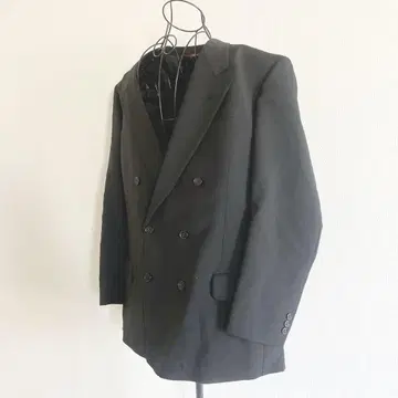 더반 더블 자켓 블랙 울 100% 모헤어 혼방 포멀 예복 고급