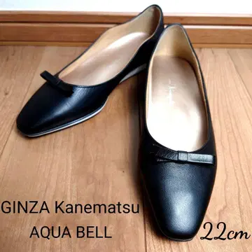 [ 새상품급 ] 긴자 카네마츠 아쿠아벨 로우힐 펌프스 플랫슈즈 우천 겸용