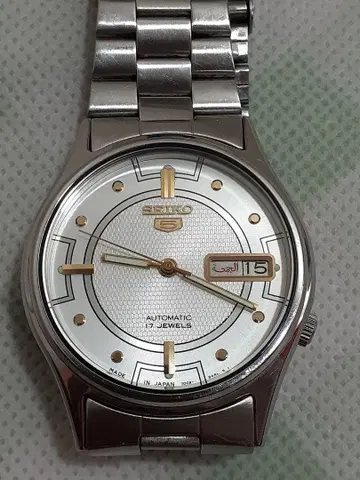 SEIKO 자동 태엽 시계 17주얼 날짜 표시