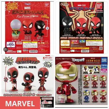 캡슐 캐릭터 스파이더맨 데드풀, 팝셀 아이언맨 7개 묶음 판매