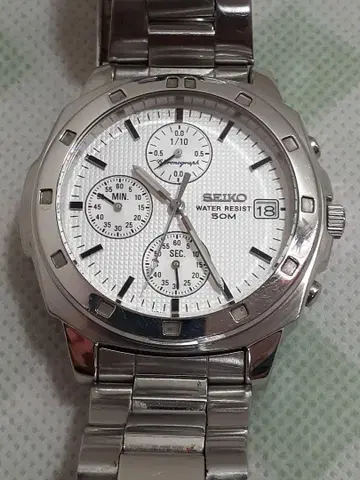 SEIKO 크로노그래프 손목시계 50M 방수