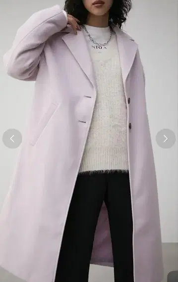 아줄바이마우지 연보라 핑크 코트