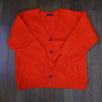 GORGE 고지 코카 오렌지 레드 계열 가디건