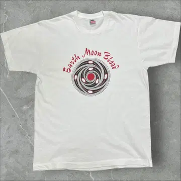 90s 아트 지구 달 Earth Moon Blood 티셔츠 USA제
