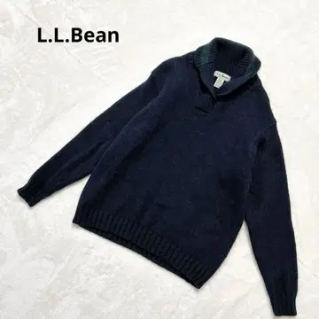 L.L.BEAN 숄카라 니트 두꺼운 원단 여성용 스웨터 빈티지