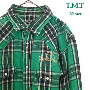 구제 의류 T.M.T 플란넬 셔츠 웨스턴 셔츠 체크 셔츠 긴팔