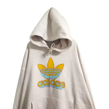 [ 레어 ] adidas 아디다스 후드티 빅 로고 백 프린트 XL