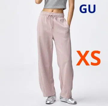 맨투맨 배럴 레그 팬츠 핑크 XS 사이즈 GU