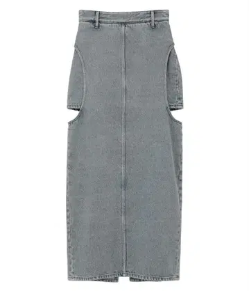 CLANE CIRCLE CUT LAYERED DENIM SKIRT