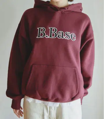 B.Base 브로큰 베이스 후드티 버건디