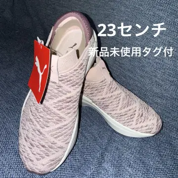 [ 미사용 새상품 ] 푸마 엔라이텐 우먼 23cm 슬립온 핑크