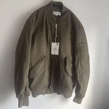 미사용 ZARA ORIGINS 올리브 그린 점퍼 XL