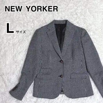 뉴요커 뉴요커 체커 패턴 테일러드 자켓 L 사이즈