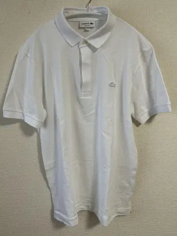 LACOSTE 라코스테 화이트 흰색 피케 셔츠 US S FR 3 미사용