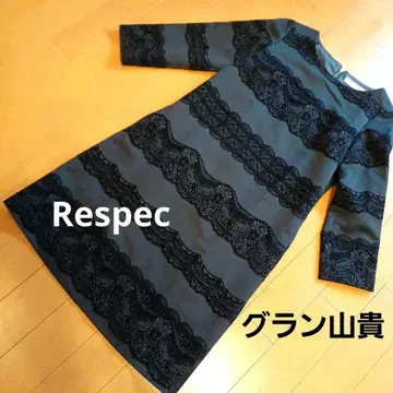 Respec 그랑 야마키 원피스 레이스 무늬 블랙