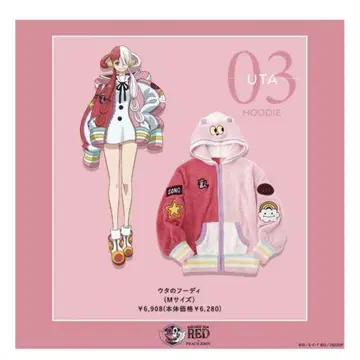 새상품급 피치 존 콜라보 ONEPIECE FILM RED 우타 후드티
