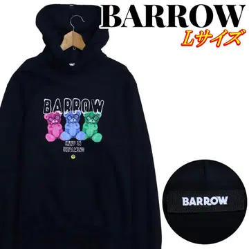 BARROW 바로우 곰 로고 프린트 후디 풀오버 후드티 L
