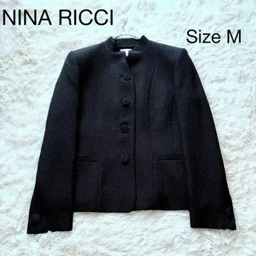 [ 새상품급 ] NINA RICCI 실크 울 노카라 자카드 M