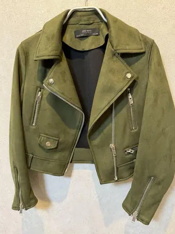 [ ZARA BASIC ] 올리브 그린 라이더 자켓