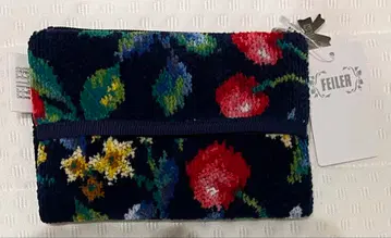 FEILER 페이 스윙 체리 티슈 파우치 새상품 택 포함 다크 네이비