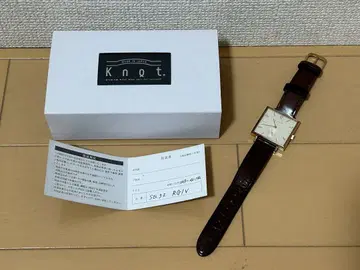 Knot 스퀘어 손목시계 가죽 벨트