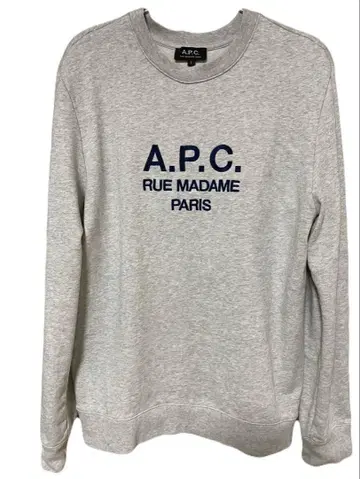 A.P.C. RUE MADAME PARIS 로고 자수 맨투맨 남성용 S