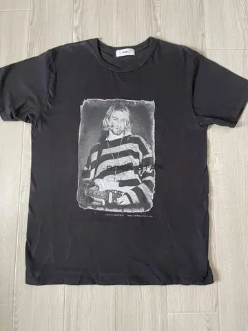 Kurt Cobain 프린트 T셔츠 블랙