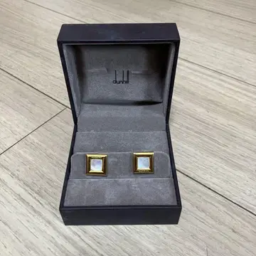dunhill 골드 화이트 커프 링크스