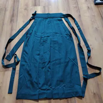 하카마 사이즈 97cm 짙은 녹색 무지