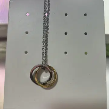 골드 블랙 반지 목걸이