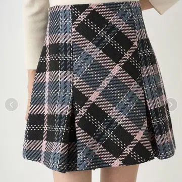 SNIDEL 로빙 체크 미니 스커트 BLK