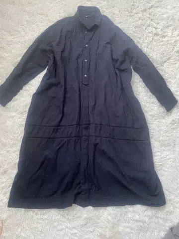 pas de calais 다크 네이비 셔츠 원피스 36