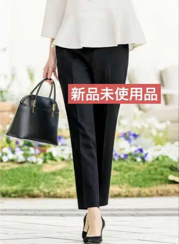 테이퍼드 스트레치 팬츠 블랙