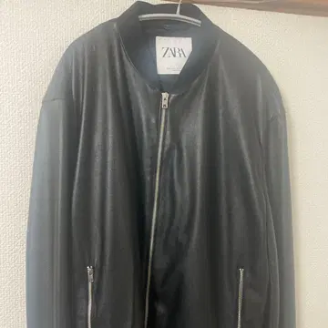 ZARA ma1 블루종 광택 블랙 가죽 얇은 소재