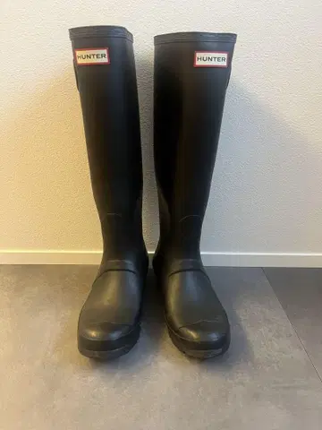 HUNTER 롱 부츠 버클 블랙 UK6 24-25cm