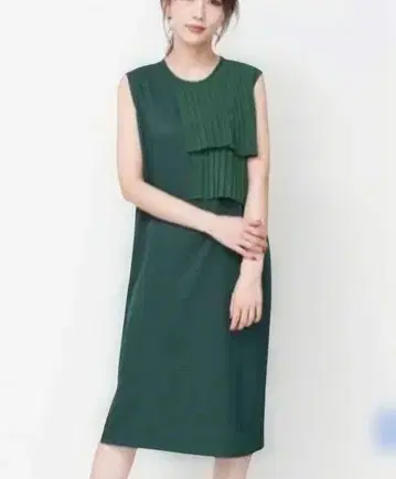 오즈모시스 플리츠 레이어드 원피스