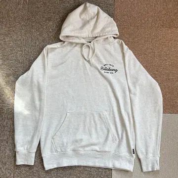 Billabong 후드 부착 후드티 L 크림색