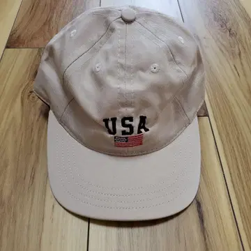 USA 로고 베이지 캡 미국제 쿠퍼스타운