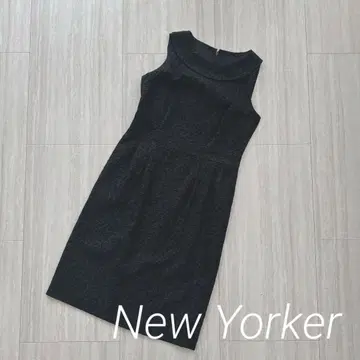 New Yorker 슬리브리스 무릎 기장 원피스 블랙