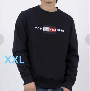 택 포함 새상품 TOMMY HILFIGER 블랙 맨투맨 빅 사이즈