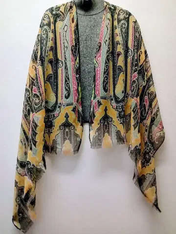 에트로 ETRO 스톨 실크 100% 페이즐리 이탈리아제